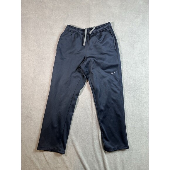 Nike Pants Mens Small Therma-Fit Navy Blue Sweatpants - Picture 1 of 5